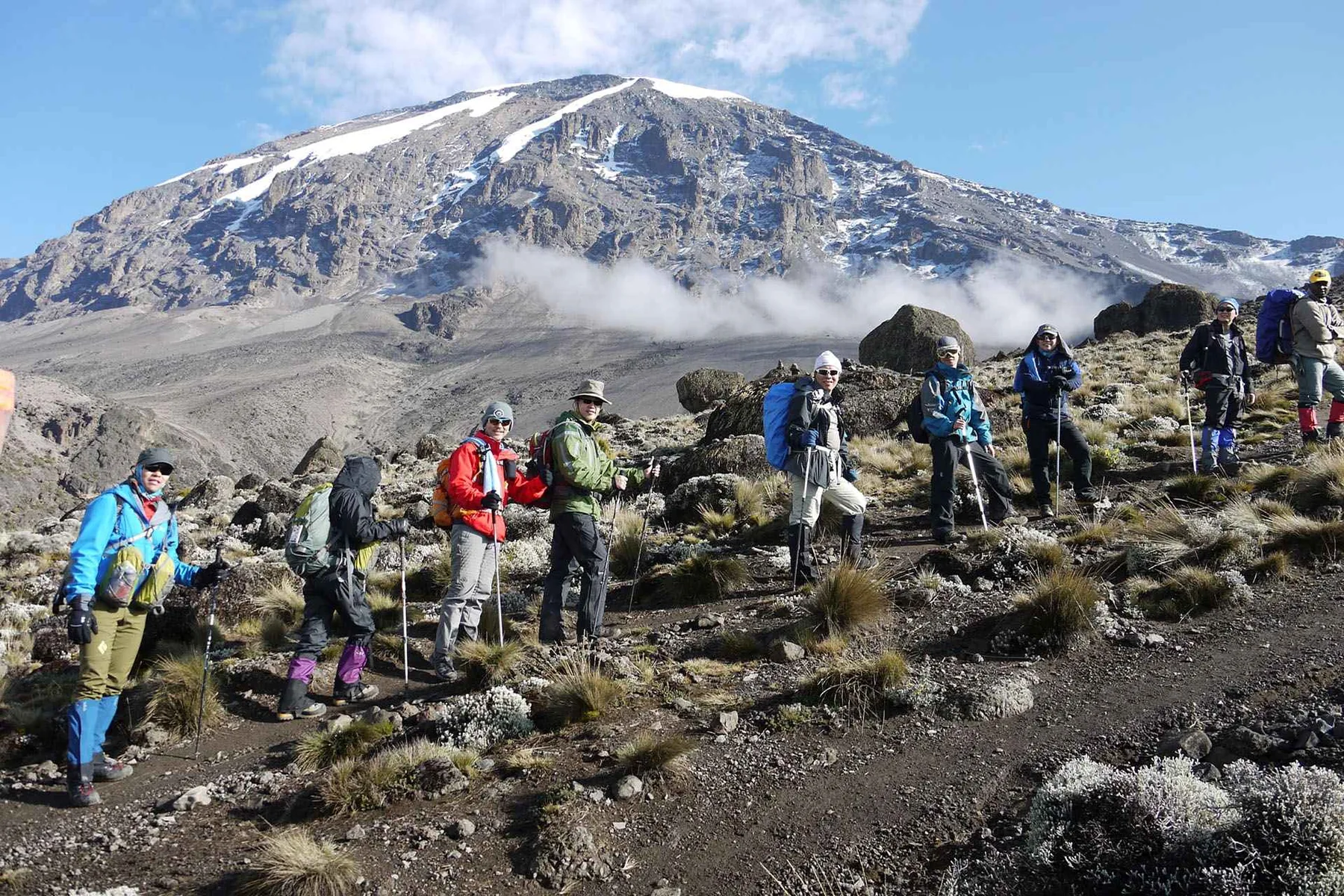 Mount Kilimanjaro rising above the clouds
