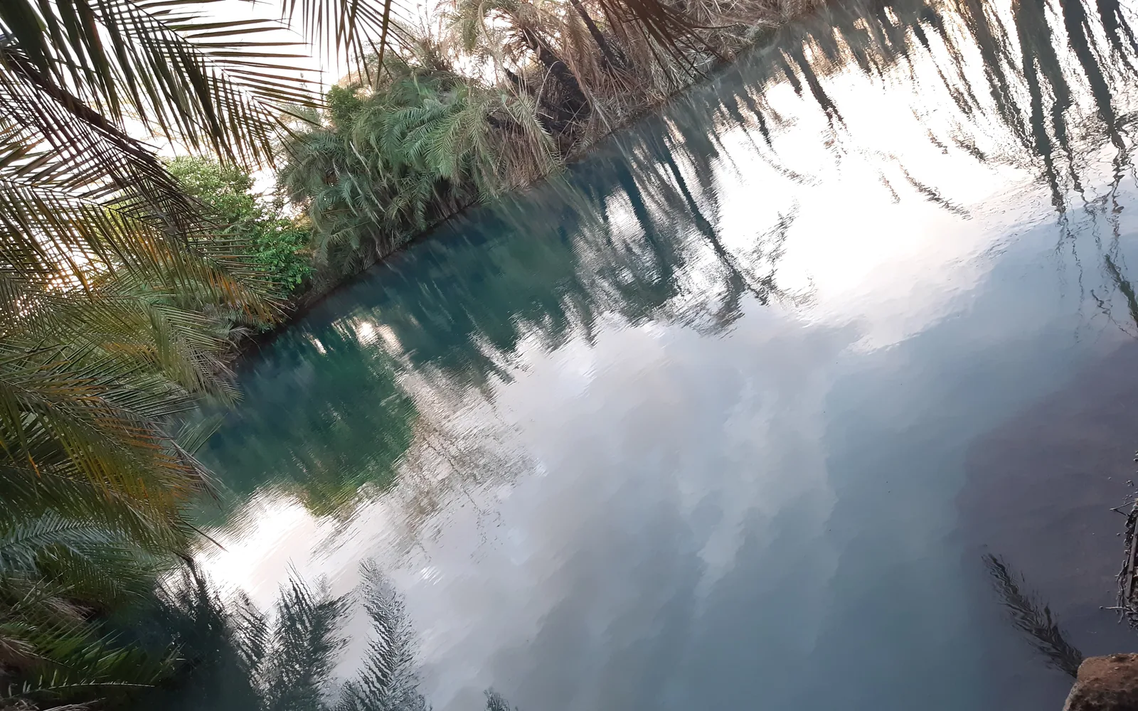Turquoise spring water at Kikuletwa Chemka Hot Springs
