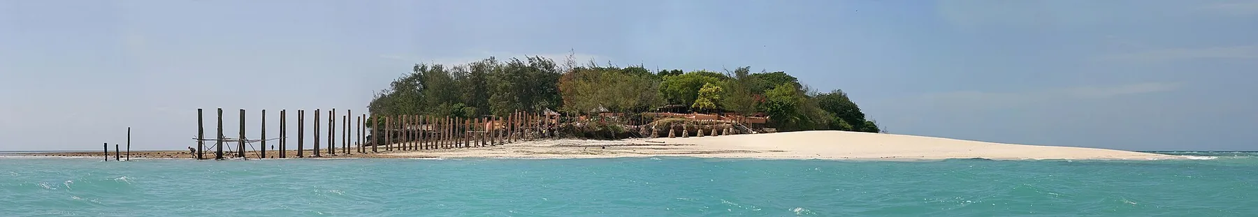 Prison Island and turquoise sea near Zanzibar